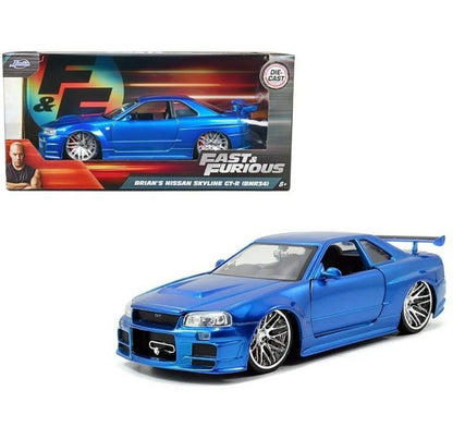 Fast and Furious Brian Skyline GT-R 34 diecast 1:24