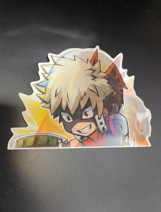 My Hero Academia Bakugo/Todoroki Holographic Sticker