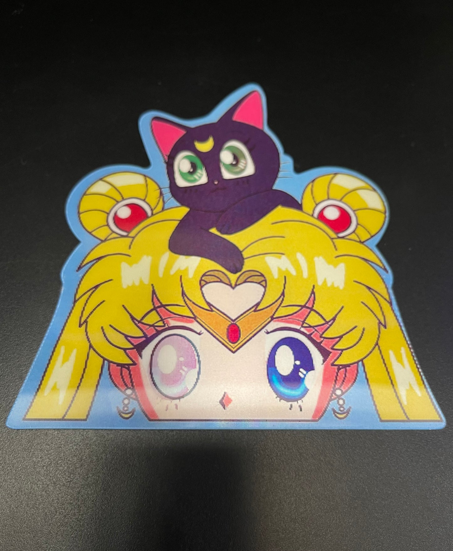 Sailor Moon Usagi with Luna Holographic Sticker