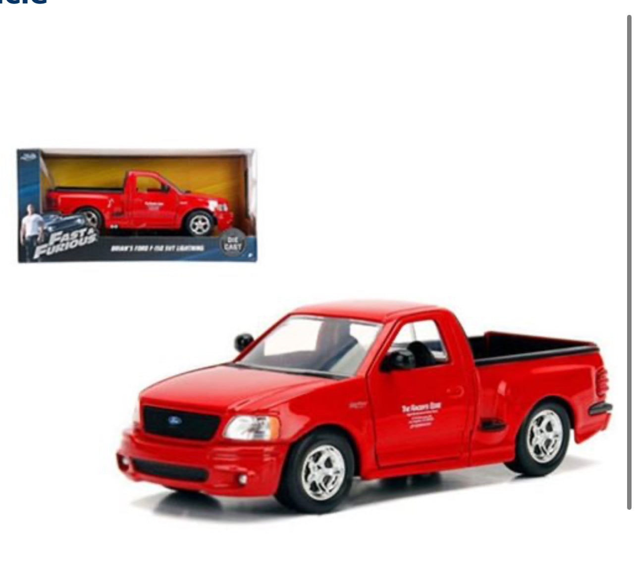 Fast and Furious Brian's Ford F-150 SVT Lightning 1:24 Scale Die-Cast Metal Vehicle